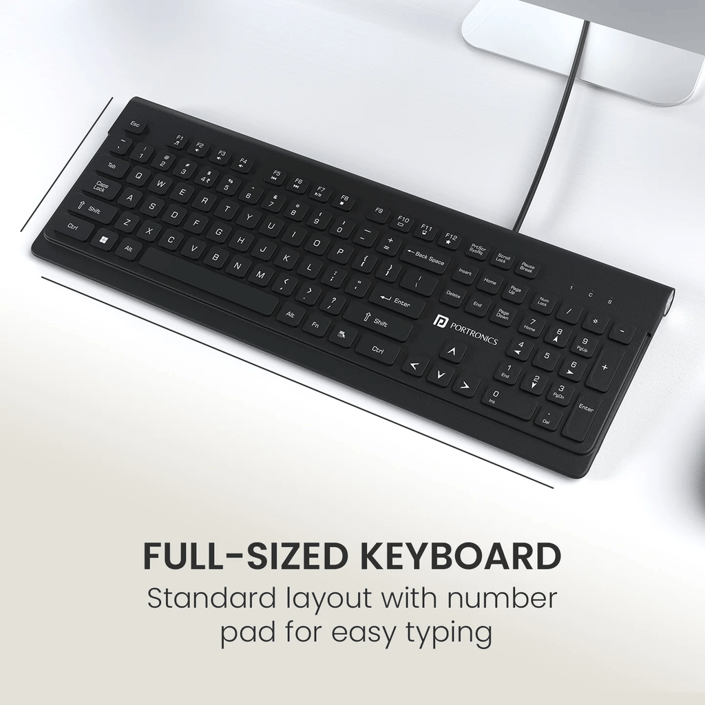 Portronics Wired Keyboard and Mouse