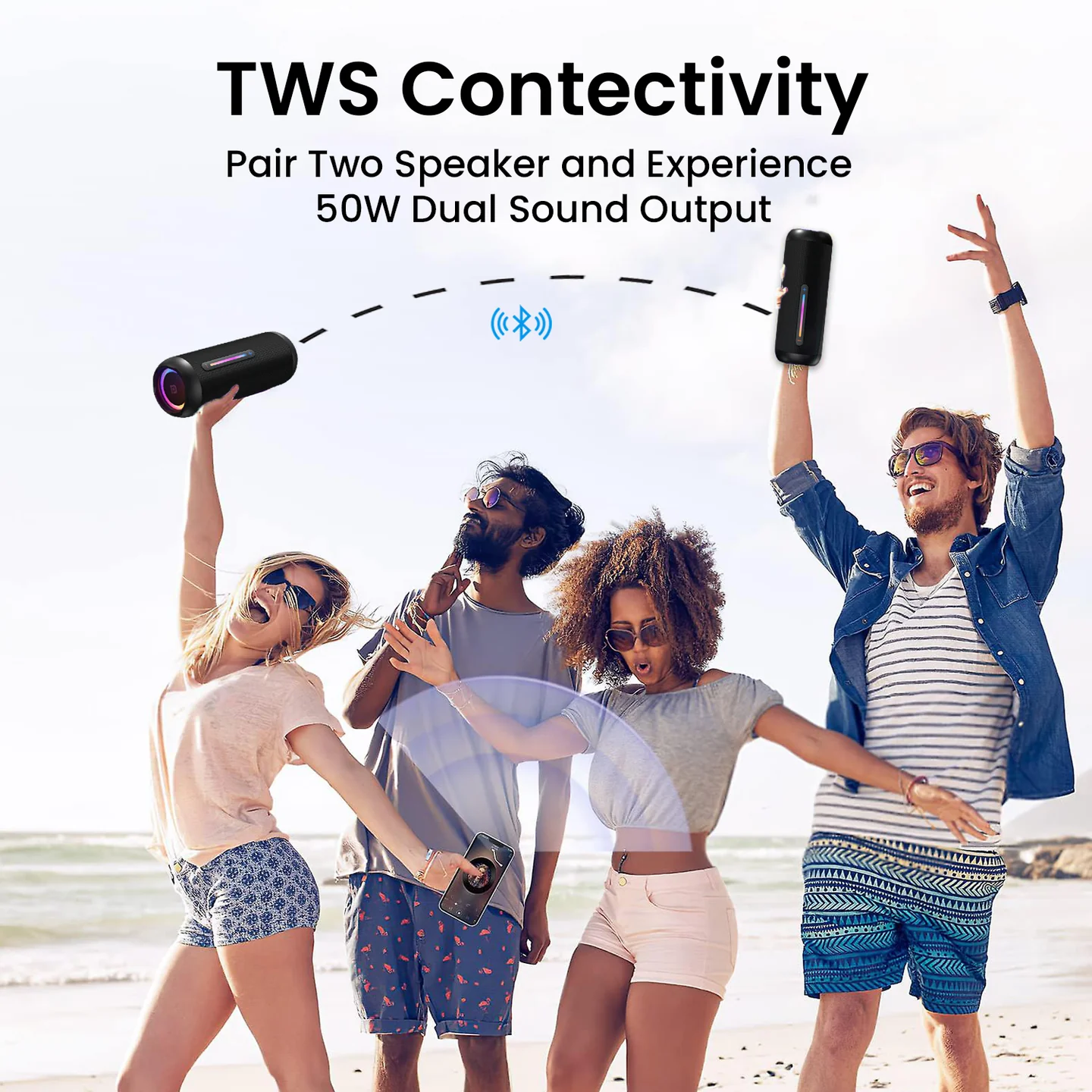 Breeze 5 In Built Mic | 6 Hour Playtime | IPX5 Water Resistant | Type C Fast Charging | Inbuilt FM