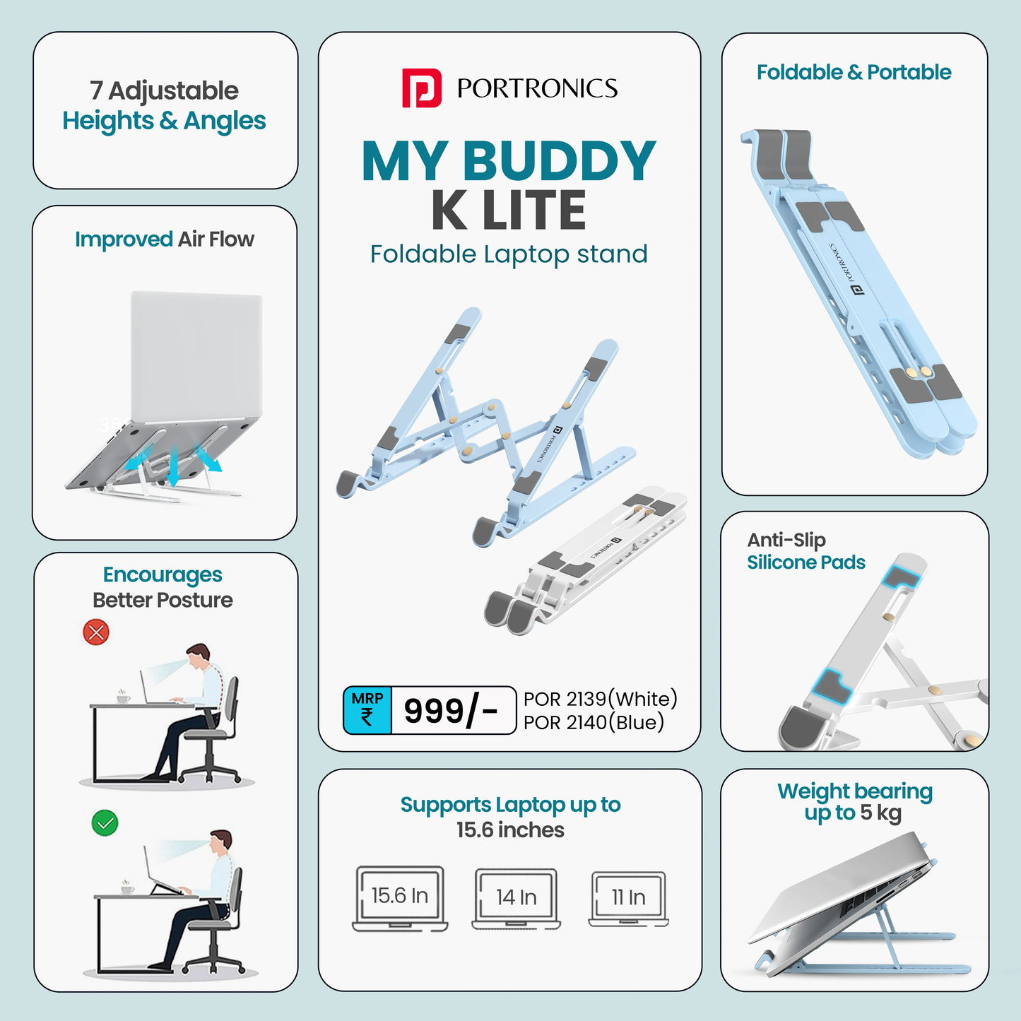 My Buddy K Lite Foldable Laptop Stand