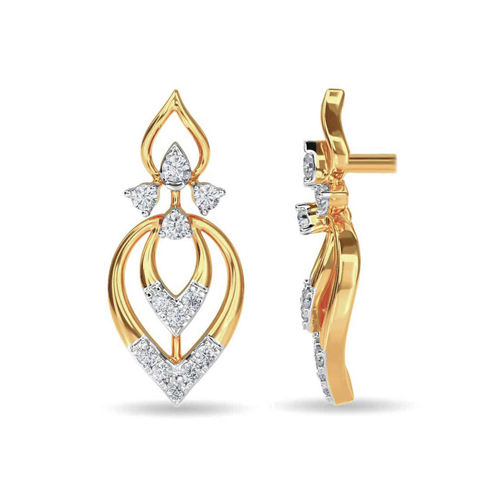 22 KT The Aderrig Yellow Gold Drop Earrings
