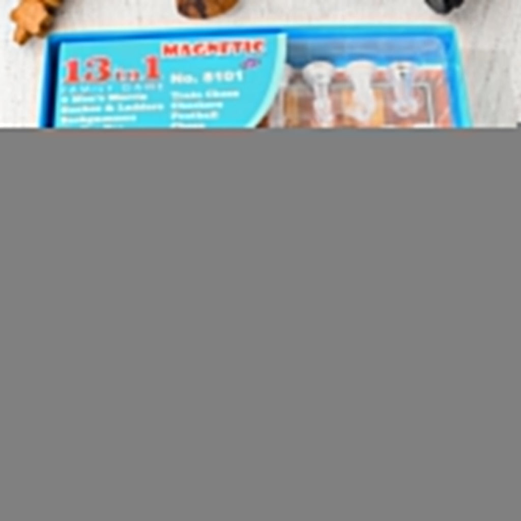 13 in 1 Family Board Game Chess, Snakes & Ladders, Ludo, Tic-Tac-Toe, Checkers, Travel Bingo, Football, Space Venture, Steeplechase Set for Kids