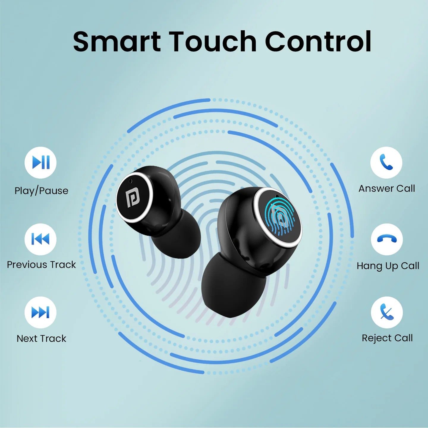 Harmonics Twins S13  24 Hour Playtime | Touch Control | Low Latency | Type C Fast Charging