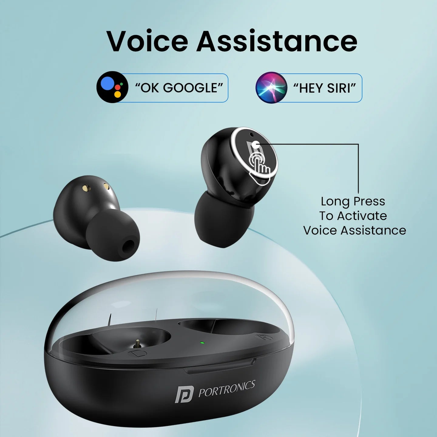 Harmonics Twins S13  24 Hour Playtime | Touch Control | Low Latency | Type C Fast Charging