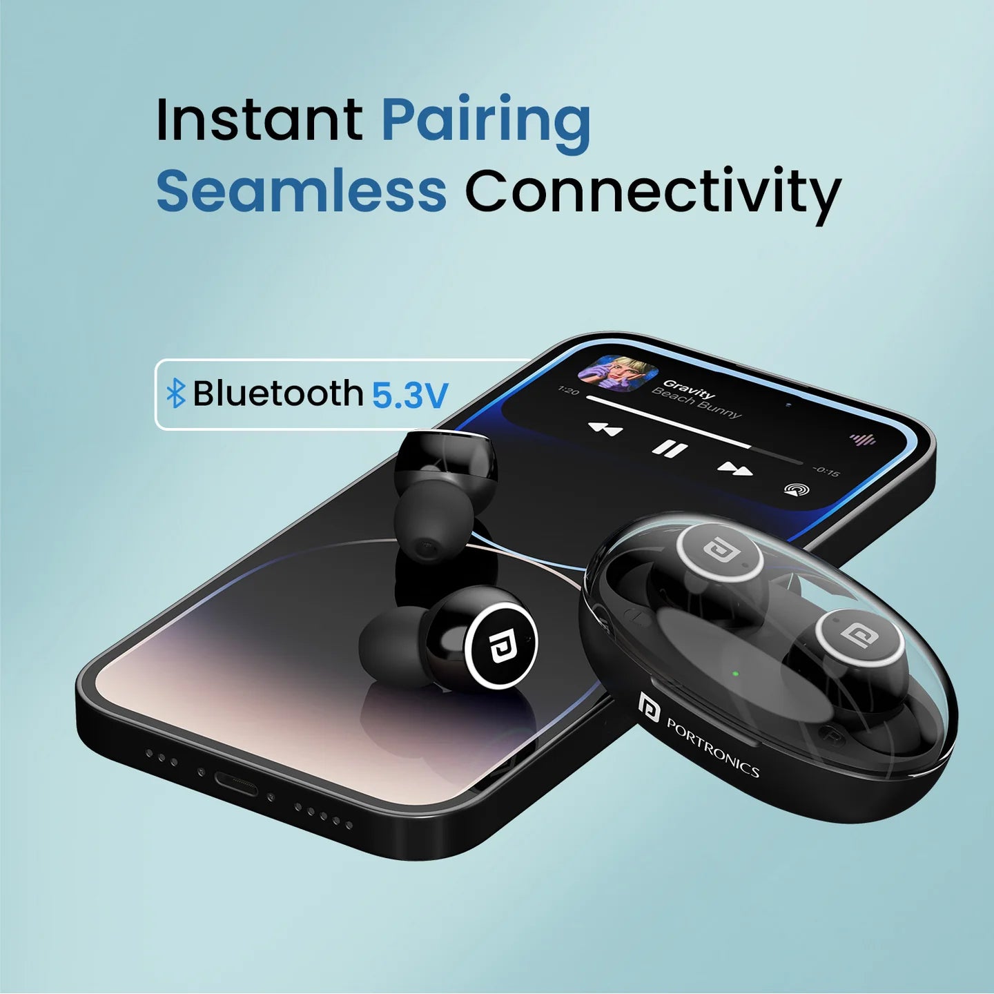 Harmonics Twins S13  24 Hour Playtime | Touch Control | Low Latency | Type C Fast Charging