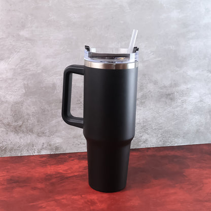Premium 1200 ML Stainless Steel Vacuum Insulated Travel Mug with Straw and Handle (1200ML / 1 Pc)