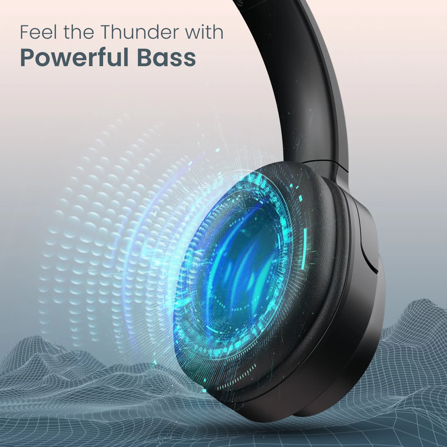 Muffs M4   40mm Dynamic Driver, Powerful Bass, In-Built Mic, Type C Fast Charging