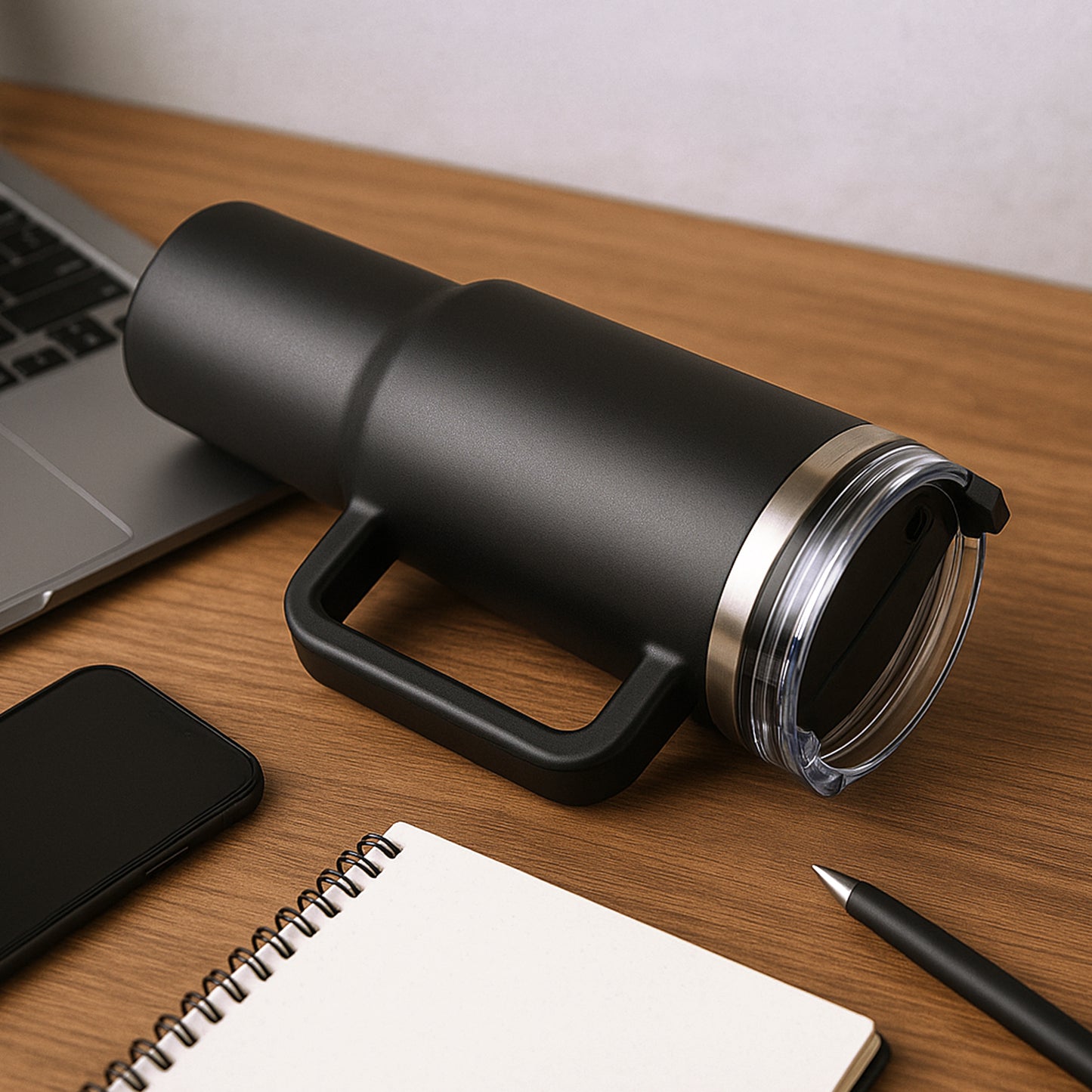 Premium 1200 ML Stainless Steel Vacuum Insulated Travel Mug with Straw and Handle (1200ML / 1 Pc)