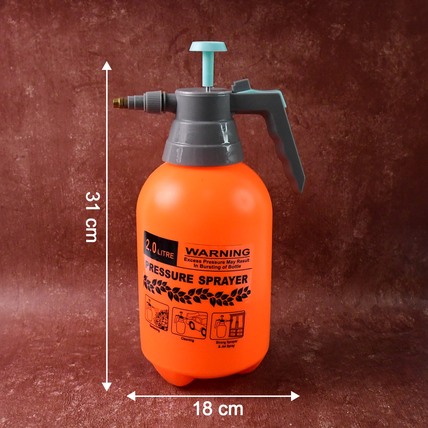 0645 Water Sprayer Hand-held Pump Pressure Garden Sprayer - 2 L
