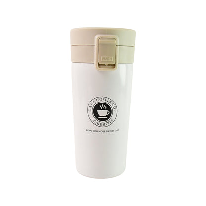 Stainless Steel Vacuum Insulated Coffee Flask with Flip Lock Lid (400ML / 1 Pc)